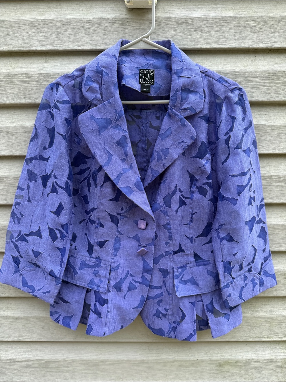Clara Sun Woo | Purple Double Button Lightweight Jacket size Small